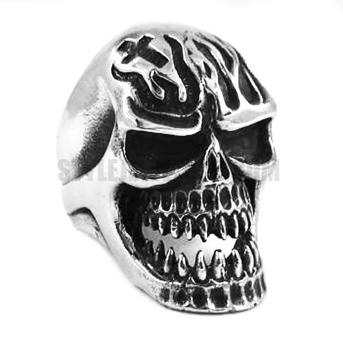 Gothic Stainless Steel Skull Ring SWR0338 - Click Image to Close